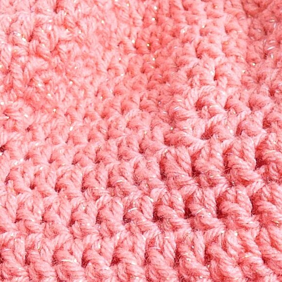 Sparkling Pink Skull Cap OS Handmade Crochet Hand Knit Warm Beanie Hat NWT - Picture 7 of 7